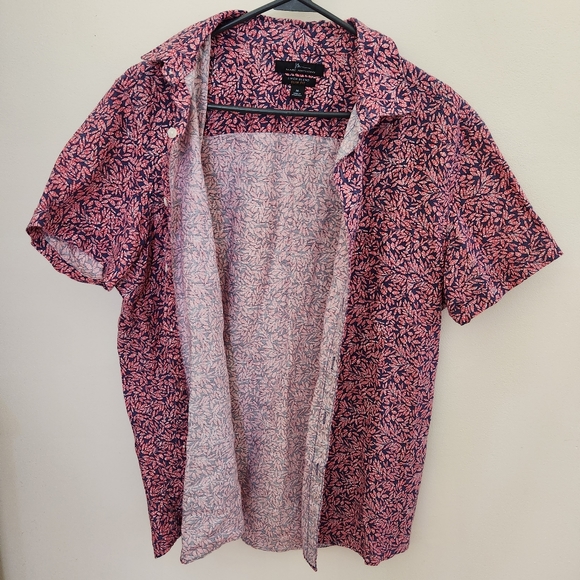 Marc Anthony Slim Fit Linen Blend Button Down SS Shirt Medium - Picture 6 of 7